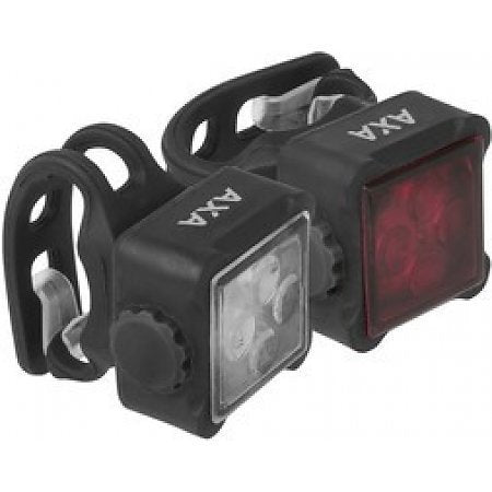 Axa led lamp voor+achter niteline 44-r usb oplaadb