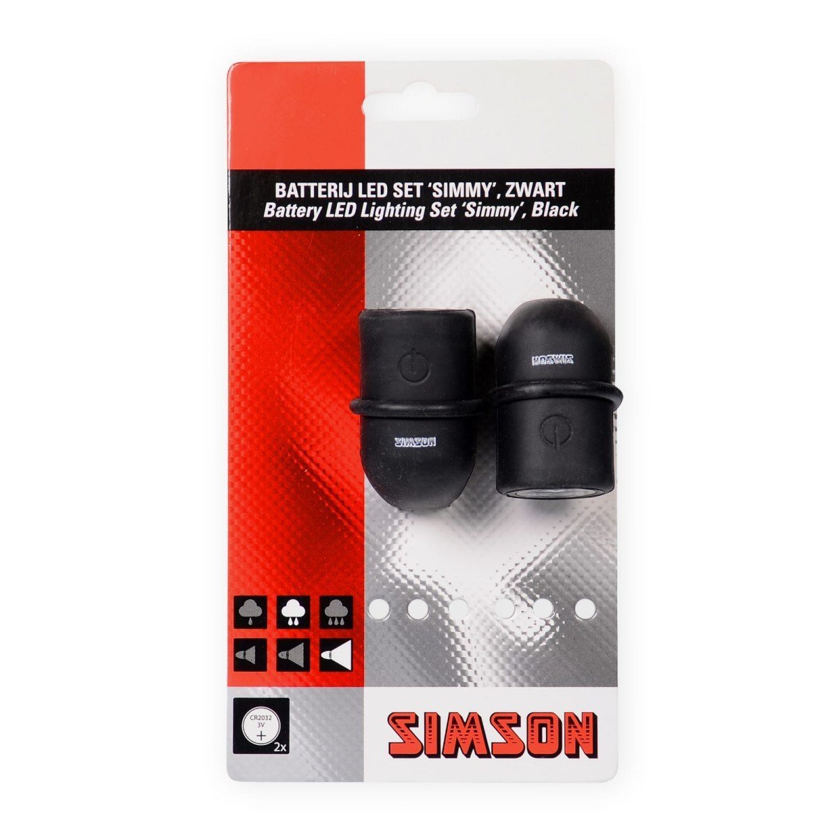 Simson Batterij Led Set S immy/zwart,3 led's,