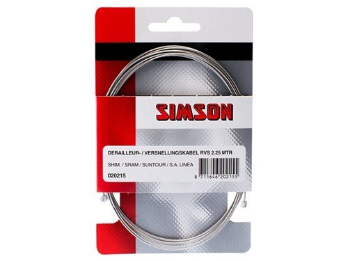Simson kabel binnen versteller rvs universeel