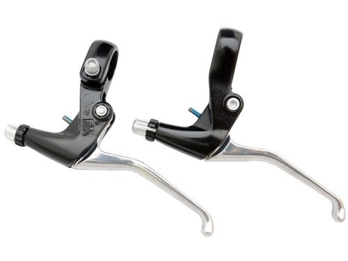 Simson remgreepset universeel aluminium zwart/zilv