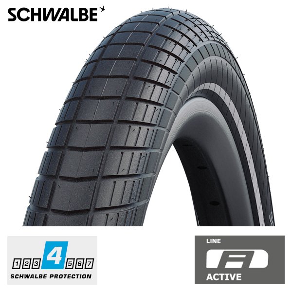 Schwalbe Btb Big Apple 14 Schwalbe btb Big Applex 2.00 zw refl